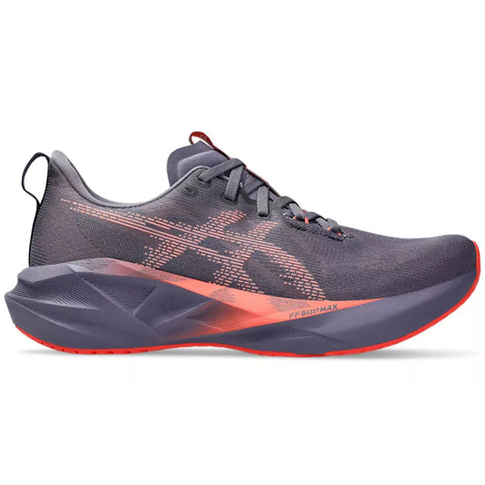 Men's Asics Novablast 5, Greyish Purple/Coral Reef, 14 D Medium