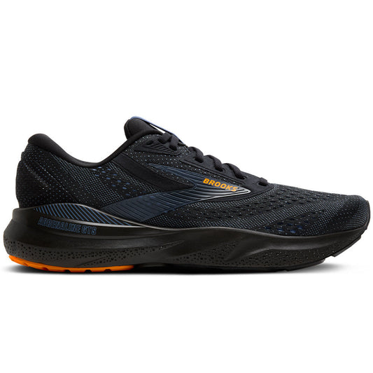 Men's Brooks Adrenaline GTS 24, Black/Country Blue/Orange, 10 D Medium