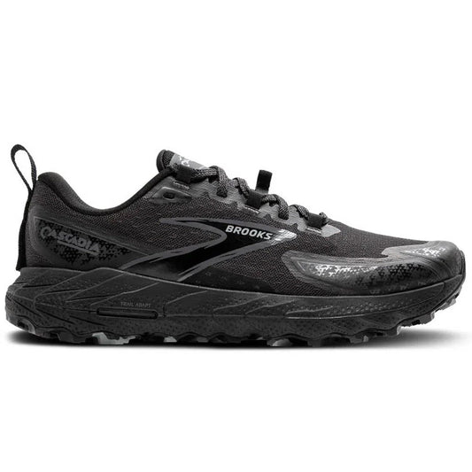 Men's Brooks Cascadia 18, Black/Blackened Pearl/Grey, 7.5 D Medium