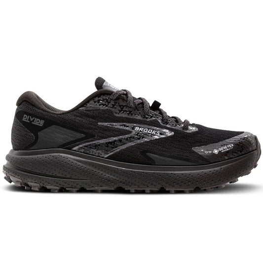 Men's Brooks Divide 5 GTX, Black/Alloy/Primer Grey, 8 D Medium