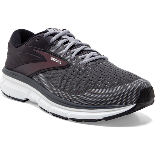 Men's Brooks Dyad 11, Blackened Pearl/Alloy/Red, 7.5 2E Wide