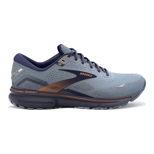 Men's Brooks Ghost 15, Flintstone/Peacoat/Oak, 11.5 2E Wide