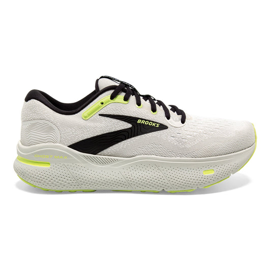 Men's Brooks Ghost Max, Grey/Black/Sharp Green, 10 D Medium