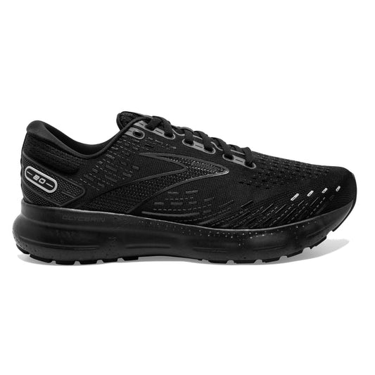 Women's Brooks Glycerin 20, Black/Black/Ebony, 7 B Medium