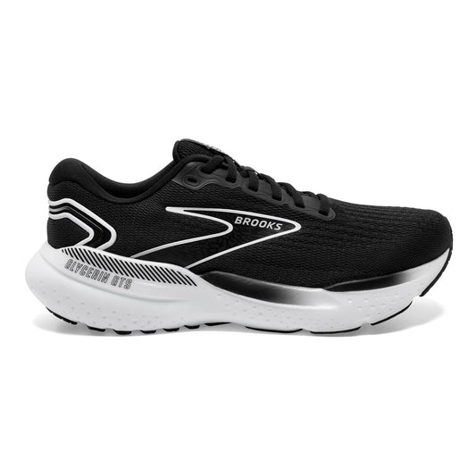 Men's Brooks Glycerin GTS 21, Black/Grey/White, 12.5 D Medium