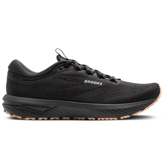 Men's Brooks Revel 7, Black/Black, 7.5 D Medium
