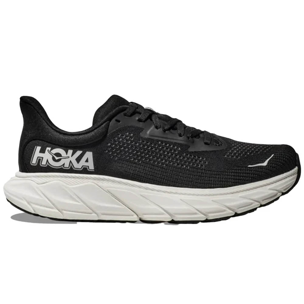 Men's Hoka Arahi 7, Black/White, 14 2E Wide