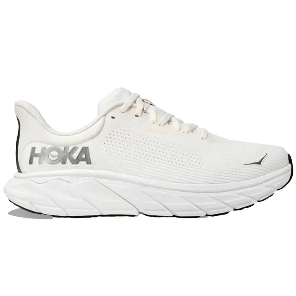 Men's Hoka Arahi 7, Blanc De Blanc/Steel Wool, 11.5 D Medium