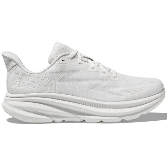 Men's Hoka Clifton 9, White/White, 7.5 D Medium