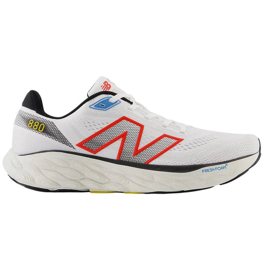 Men's New Balance Fresh Foam X 880v14, White/Neo Flame/Black, 10 B Narrow