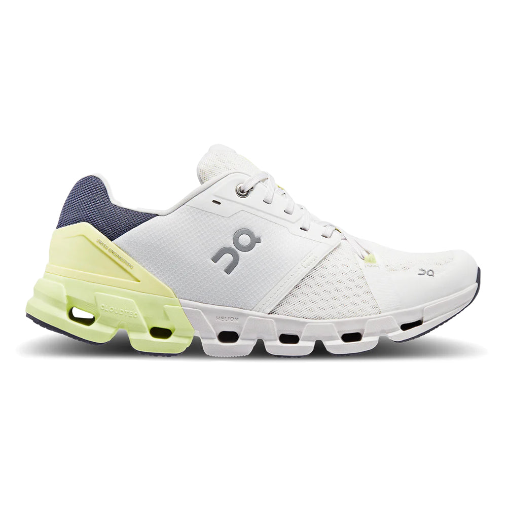 Men's On Cloudflyer 4, White/Hay, 8.5 D Medium