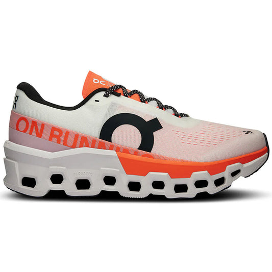 Men's On Cloudmonster 2, White/Flame, 14 D Medium