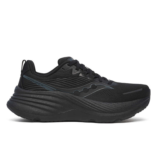 Women's Saucony Hurricane 24, Black/Black, 6.5 B Medium