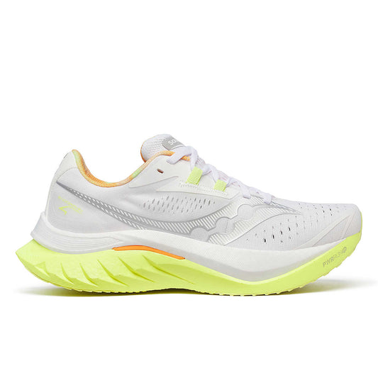 Women's Saucony Endorphin Speed 4, White/Sunny, 8 B Medium