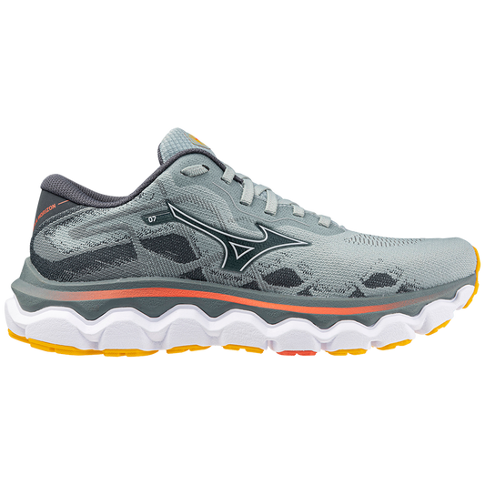 Women's Mizuno Wave Horizon 7, Grey Mist/White, 7.5 B Medium