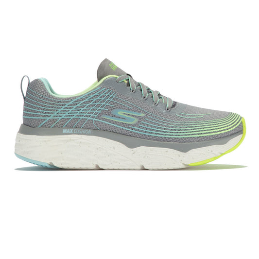 Women's Skechers Max Cushioning Elite-Galaxy Burst, Gray/Lime, 8.5 B Narrow