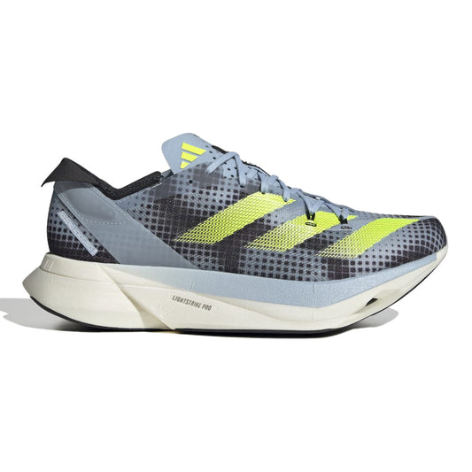 Women's Adidas Adizero Adios Pro 3, Wonder Blue/Core Black/Lucid Lemon, 6.5 B Medium
