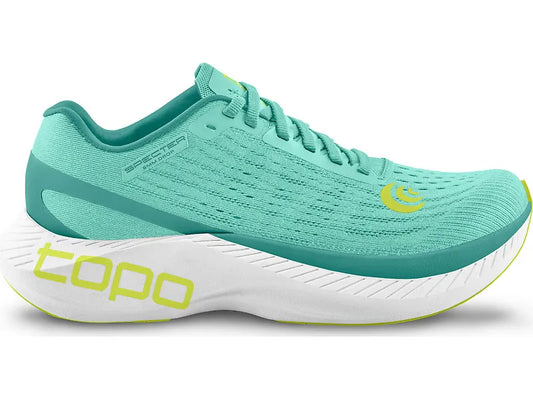 Women's Topo Athletic Specter, Aqua/Lime, 6 B Medium