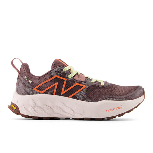 Women's New Balance Fresh Foam X Hierro V8, Licorice/Gulf Red/Pink Granite, 11 B Medium