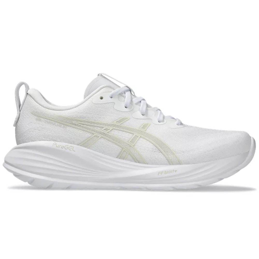 Women's Asics Gel-Cumulus 27, White/Lake Grey, 7.5 B Medium