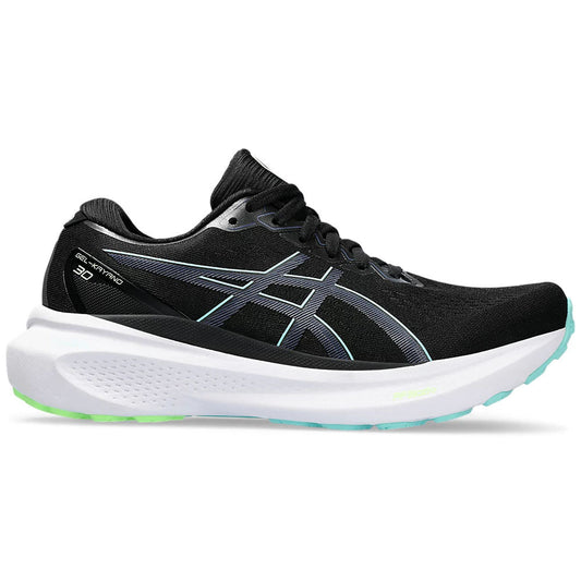 Women's Asics Gel-Kayano 30, Black/Thunder Blue, 6 B Medium