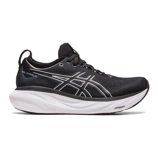 Women's Asics Gel-Nimbus 25, Black/Pure Silver, 11.5 D Wide