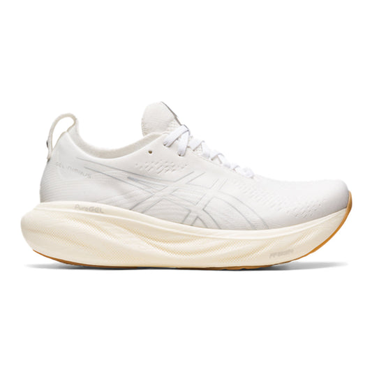 Women's Asics Gel-Nimbus 25, White/White, 9.5 B Medium