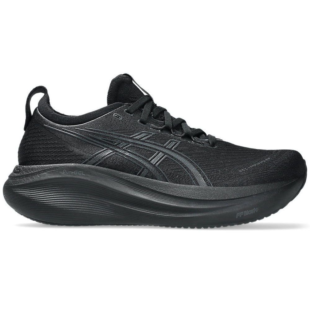 Women's Asics Gel-Nimbus 27, Black/Graphite Grey, 8 B Medium