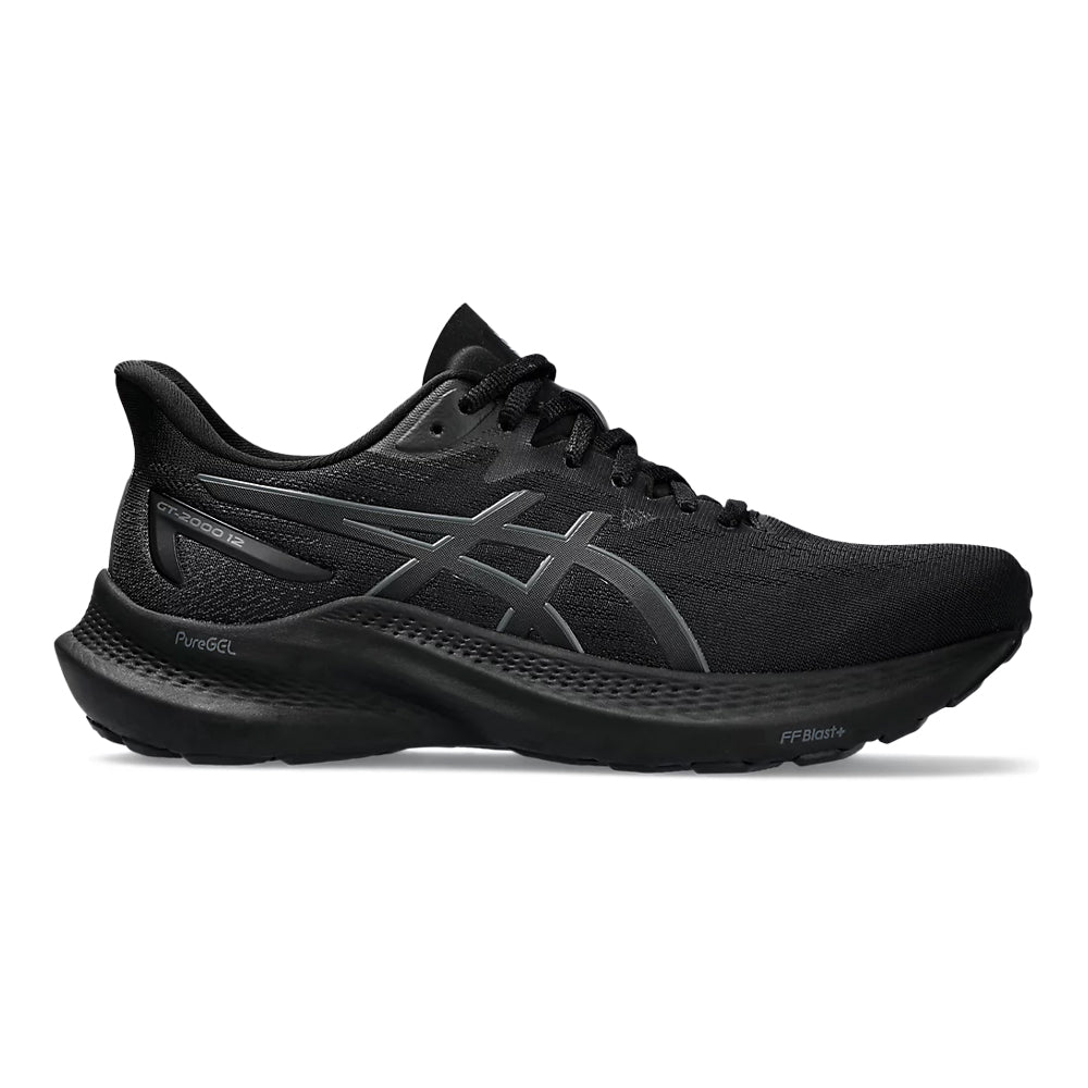 Women's Asics GT-2000 12, Black/Black, 11.5 B Medium