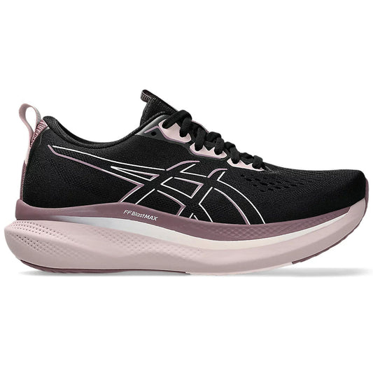 Women's Asics Glideride Max, Black/Pale Pink, 9.5 B Medium