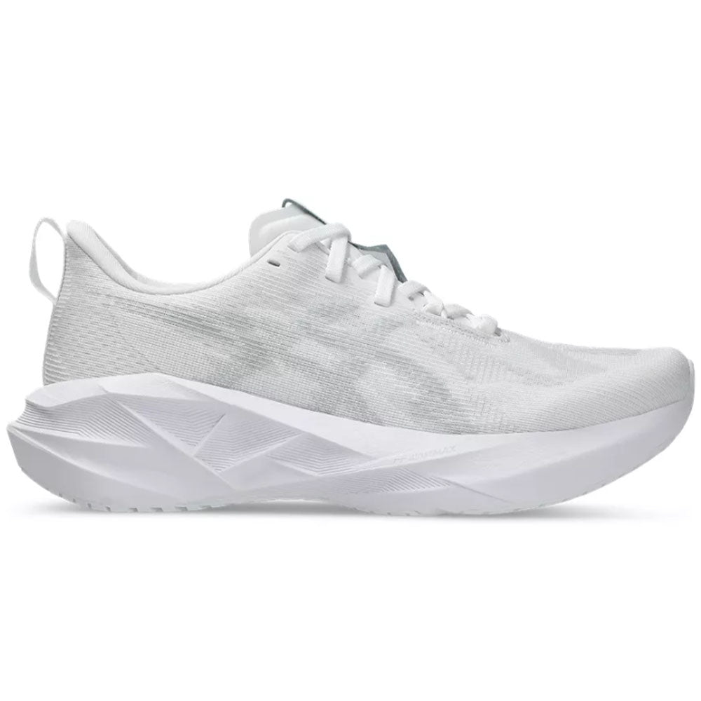 Women's Asics Novablast 5, White/Piedmont Grey, 9 B Medium