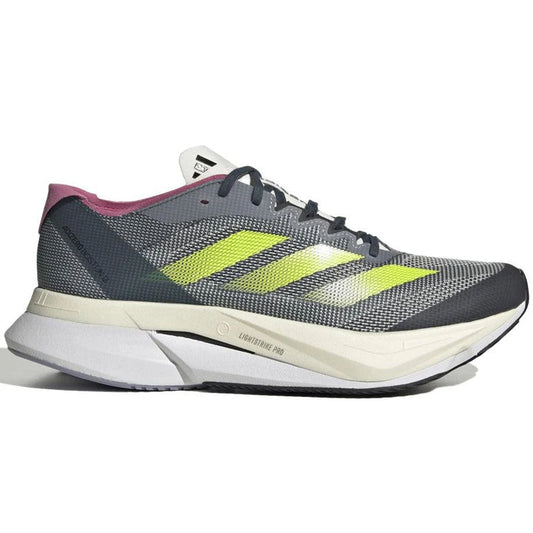 Women's Adidas Adizero Boston 12, Arctic Night/Lucid Lemon/Carbon, 10.5 B Medium