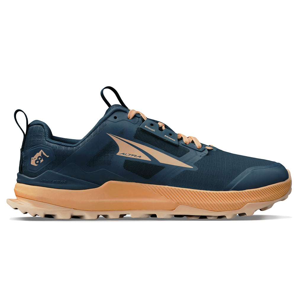 Women's Altra Lone Peak 8, Navy/Coral, 11 B Medium