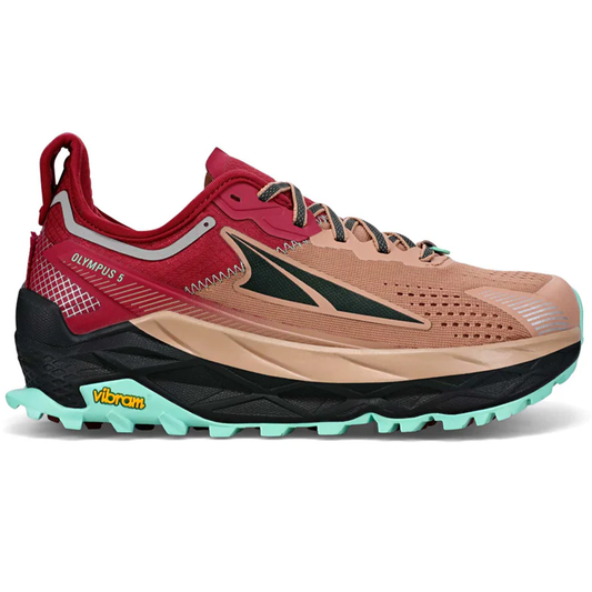Women's Altra Olympus 5, Brown/Red, 5.5 B Medium