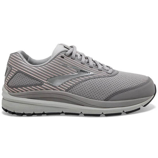 Women's Brooks Addiction Walker Suede, Alloy/Oyster/Peach, 5.5 D Wide