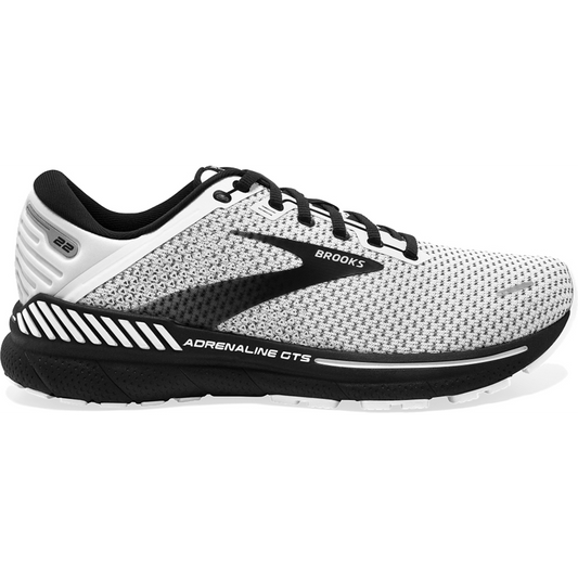 Women's Brooks Adrenaline GTS 22, White/Grey/Black, 11 B Medium