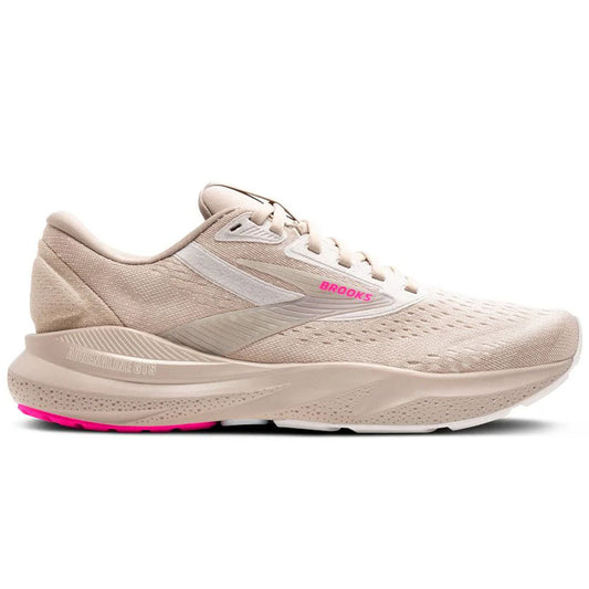Women's Brooks Adrenaline GTS 24, Chateau Grey/Coconut/Pink, 8 B Medium