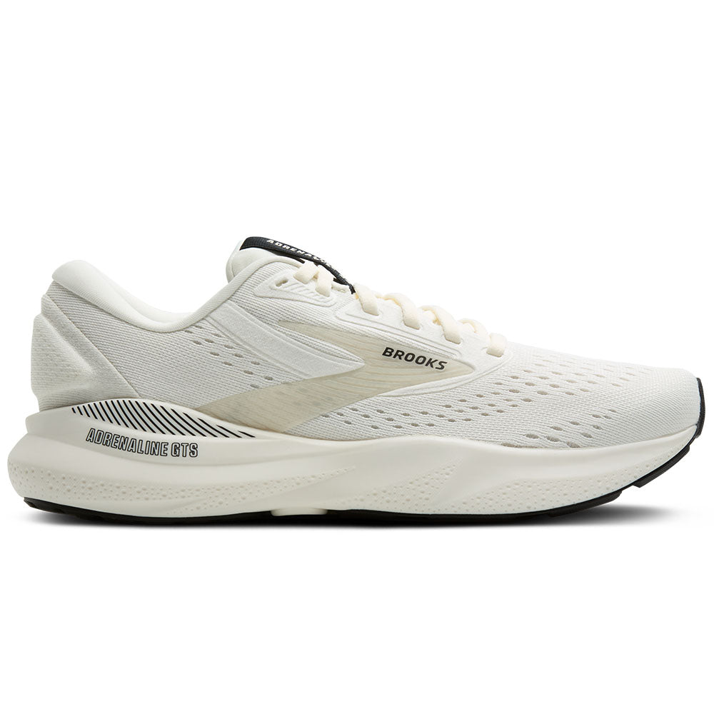 Women's Brooks Adrenaline GTS 24, Coconut/Black/White Sand, 9.5 B Medium