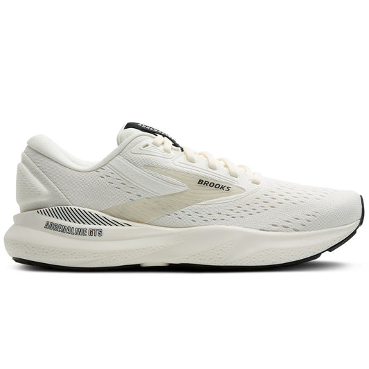 Women's Brooks Adrenaline GTS 24, Coconut/Black/White Sand, 9.5 B Medium