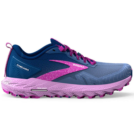 Women's Brooks Cascadia 17, Navy/Purple/Violet, 6.5 B Medium