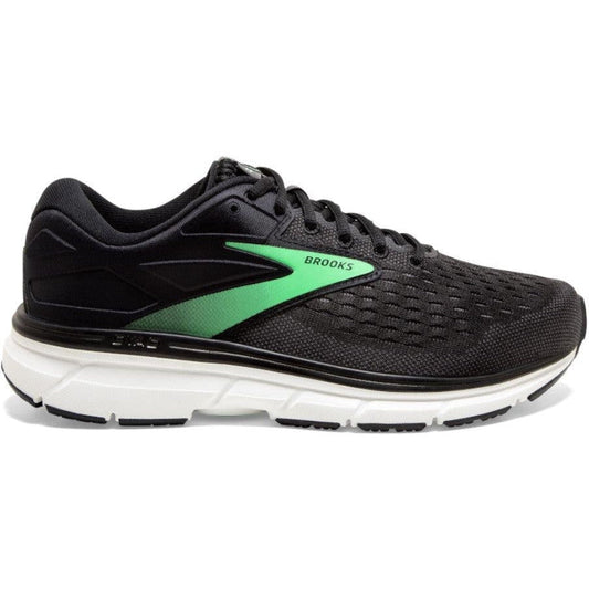 Women's Brooks Dyad 11, Black/Ebony/Green, 6 B Medium