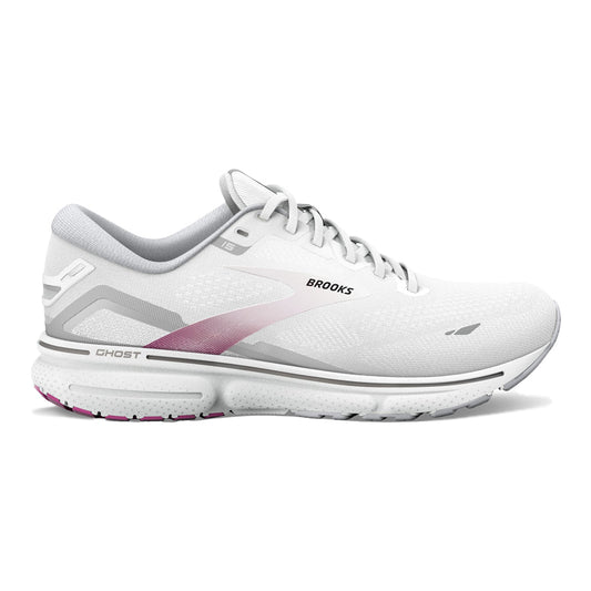 Women's Brooks Ghost 15, White/Oyster/Viola, 11.5 B Medium