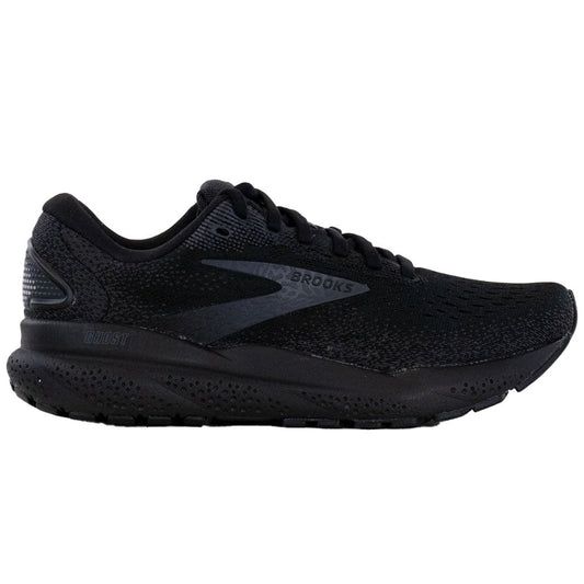 Women's Brooks Ghost 16, Black/Black/Ebony, 9.5 2A Narrow