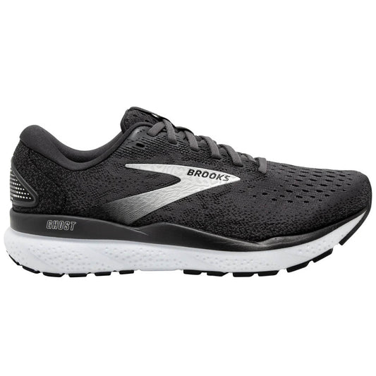 Women's Brooks Ghost 16, Black/Grey/White, 11.5 D Wide