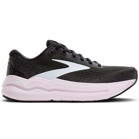 Women's Brooks Ghost Max 2, Black/White/Orchid Ice, 5 B Medium