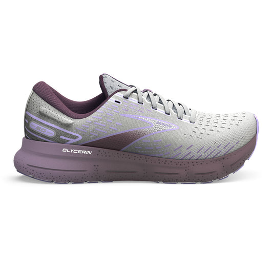 Women's Brooks Glycerin 20, White/Orchid/Lavender, 5 B Medium