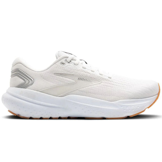Women's Brooks Glycerin 21, White/Silver/Biscuit, 5 B Medium