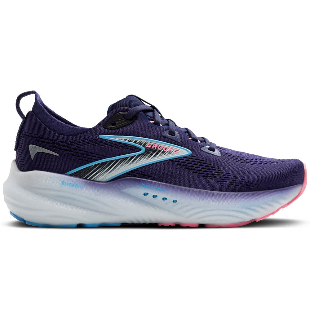 Women's Brooks Glycerin 22, Blue Ribbon/Peacoat/Dianthus, 12 B Medium