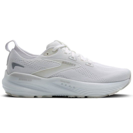Women's Brooks Glycerin GTS 22, White/White/Grey, 11 B Medium