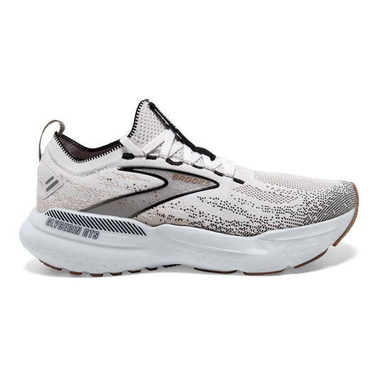Women's Brooks Glycerin StealthFit GTS 21, White/Grey/Black, 11.5 B Medium